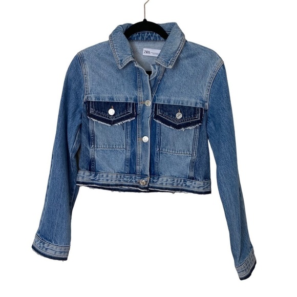 Zara Women's Cropped Denim Jacket - Picture 2 of 10